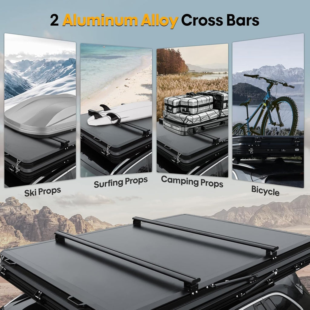 WildFinder Rooftop Tent Hard Shell Roof Top Tent Hardshell Suitable for Jeep SUV Truck Van,Camping Car Roof for 2-3 Person