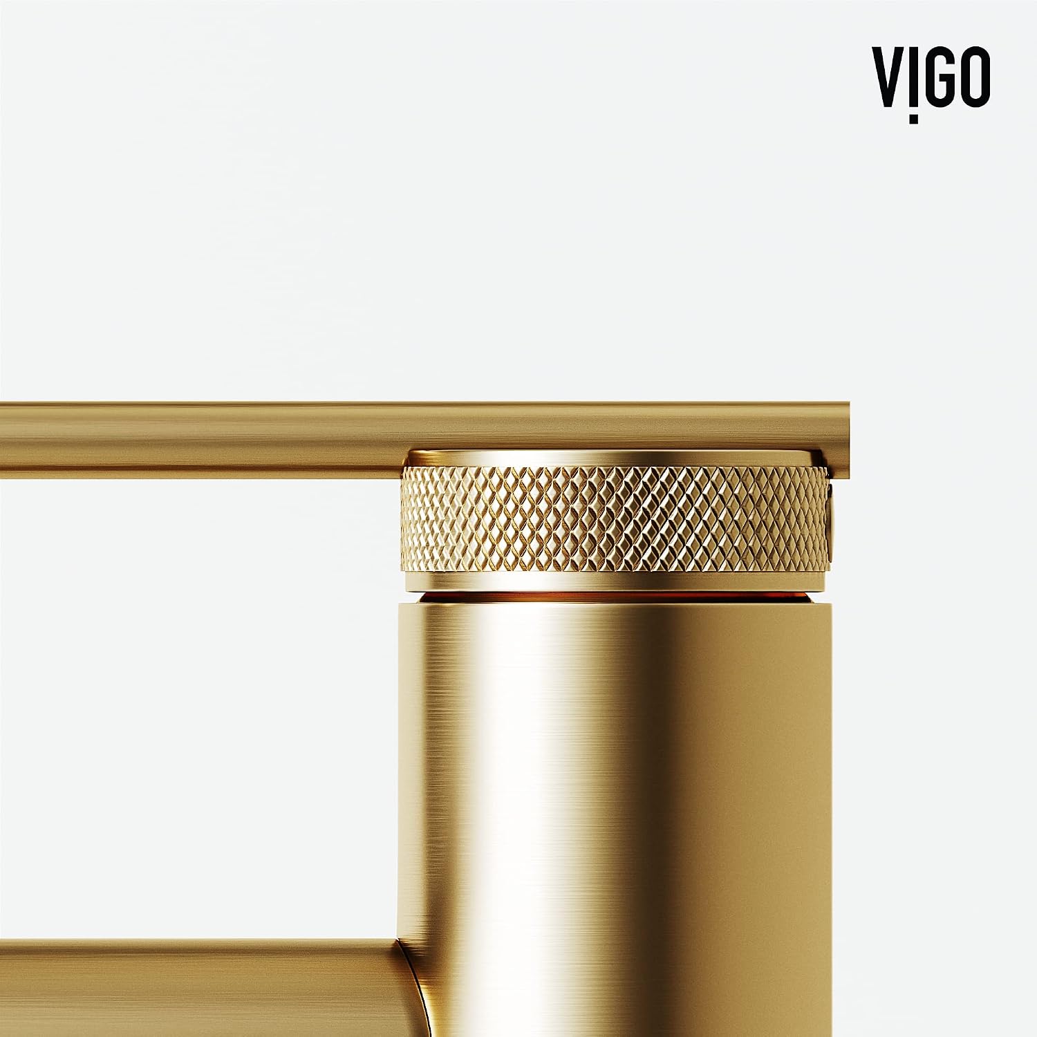 VIGO Sterling Single-Handle Single-Hole Mount Bathroom Sink Faucet, 7-Inch, Matte Brushed Gold, Modern Design, Solid Brass, 1.2 GPM WaterSense & Ceramic Disc Valve, Corrosion-Resistant