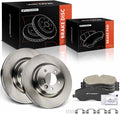 A-Premium 13.27 inch (337 mm) Front Vented Disc Brake Rotors + Ceramic Pads Kit Compatible with Select Land Rover Models - Range Rover Sport 2006-2009, LR3 2005-2009, 6-PC Set
