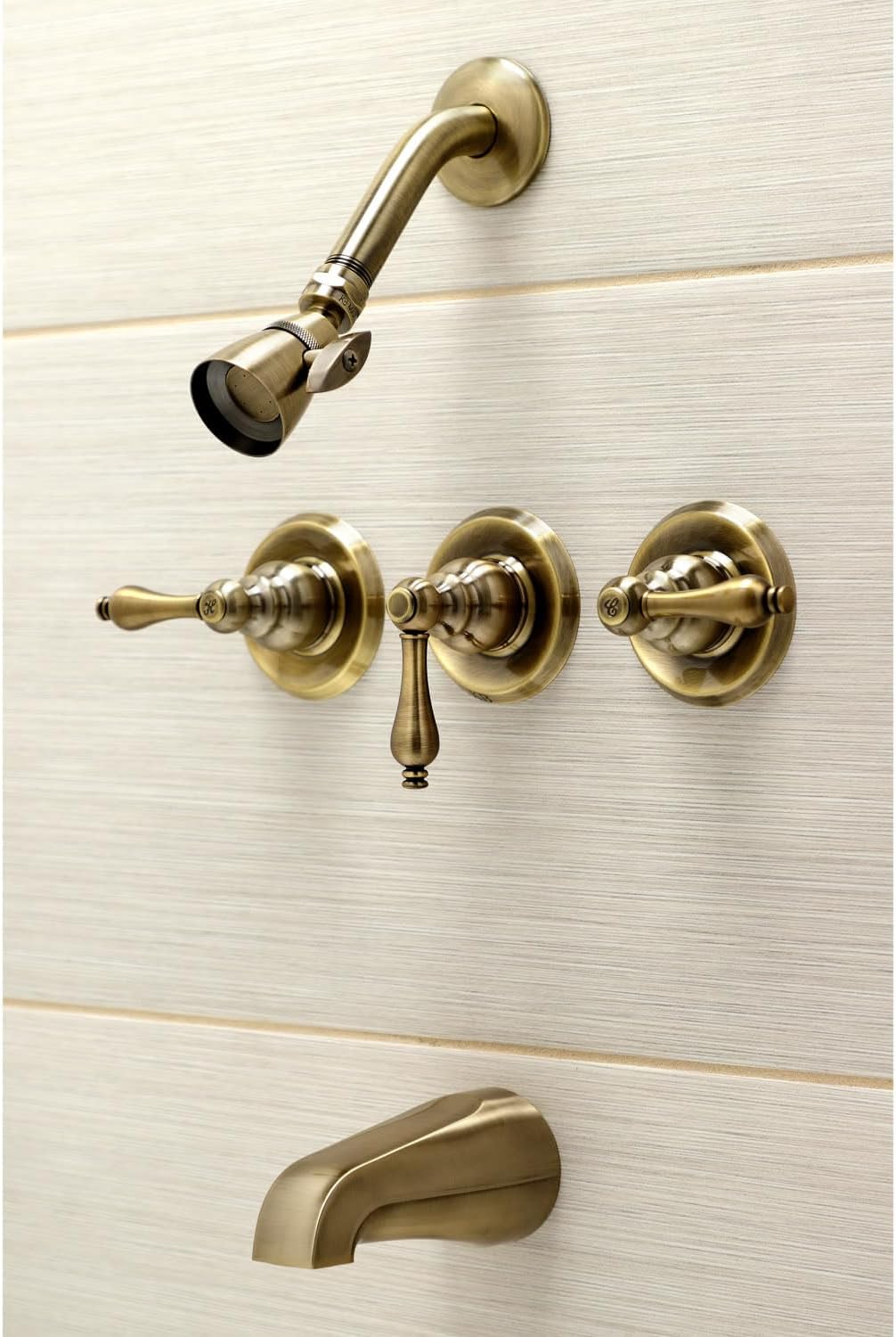 Kingston Brass KB236ALPN Magellan Tub and Shower Faucet, Polished Nickel 72 x 8 x 7.38
