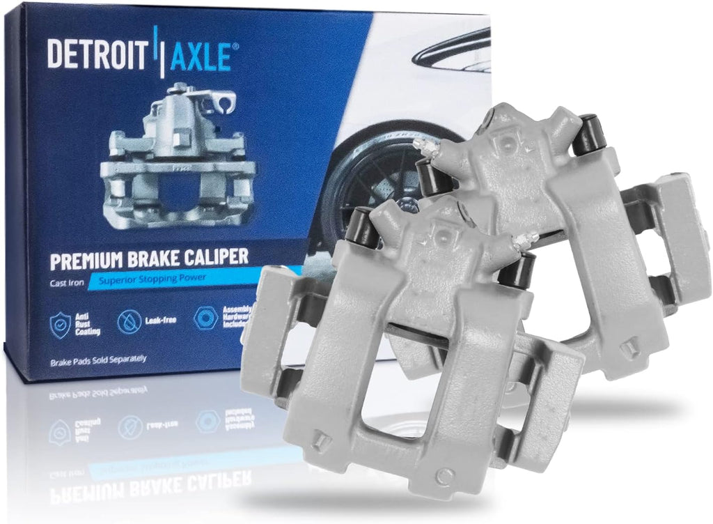 Detroit Axle - Front Brake Calipers w/Bracket Brake Pads Replacement for 2017-2020 428i 430i xDrive Gran Coupe - 4pc Set