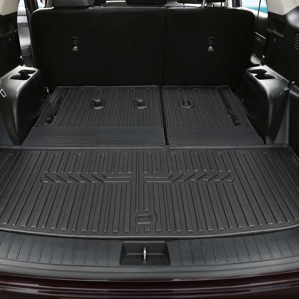 GALVAGNIATE Floor Mats for Hyundai Palisade 2020-2025, All Weather Floor Mats Trunk Cargo Liner with Backrest Protectors Accessories, Full Coverage Set (Fit 7/8 Seats)