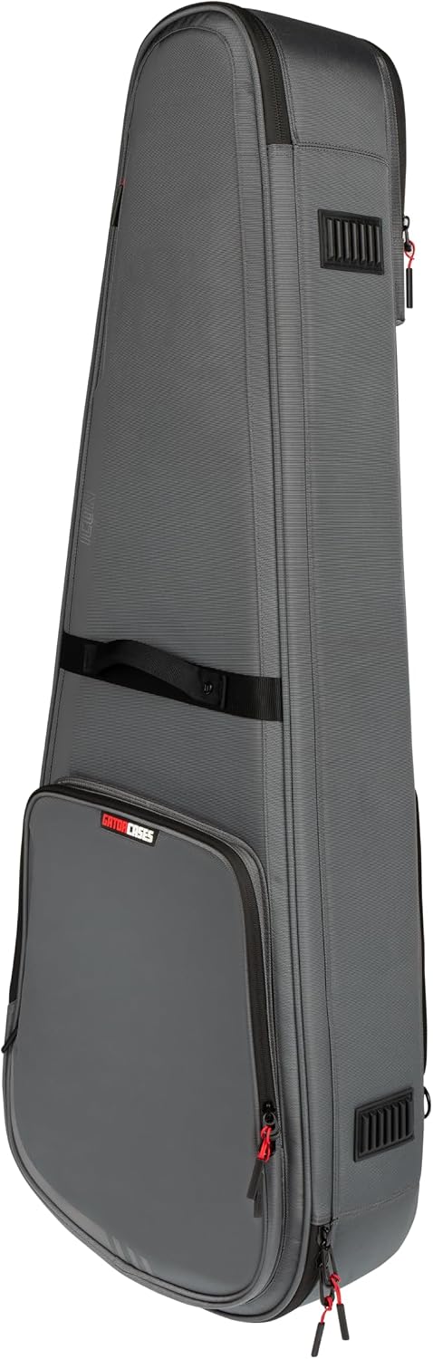 Gator Cases ICON Series Premium Weather Resistant Gig Bag for Acoustic Guitars with TSA Luggage Lock-Friendly Zipper Pulls; Grey (G-ICONDREAD-GRY)