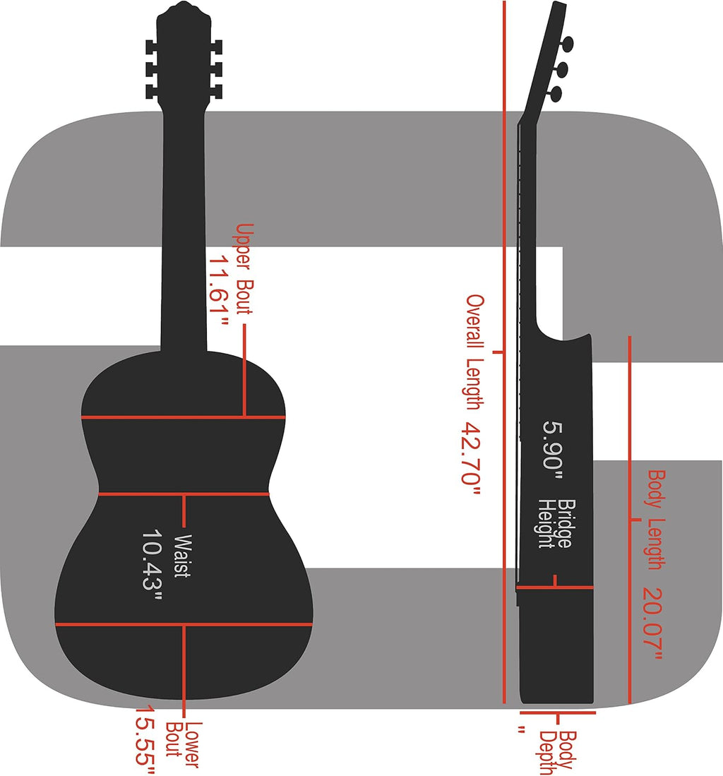 Crossrock Wooden Guitar Case fits 12-Frets 000/OM Acoustic Guitars - Stainless Steel Latches, Sponge Lining, Metal Feet, Storage Space - Vintage Brown (CRW620-00012BR)