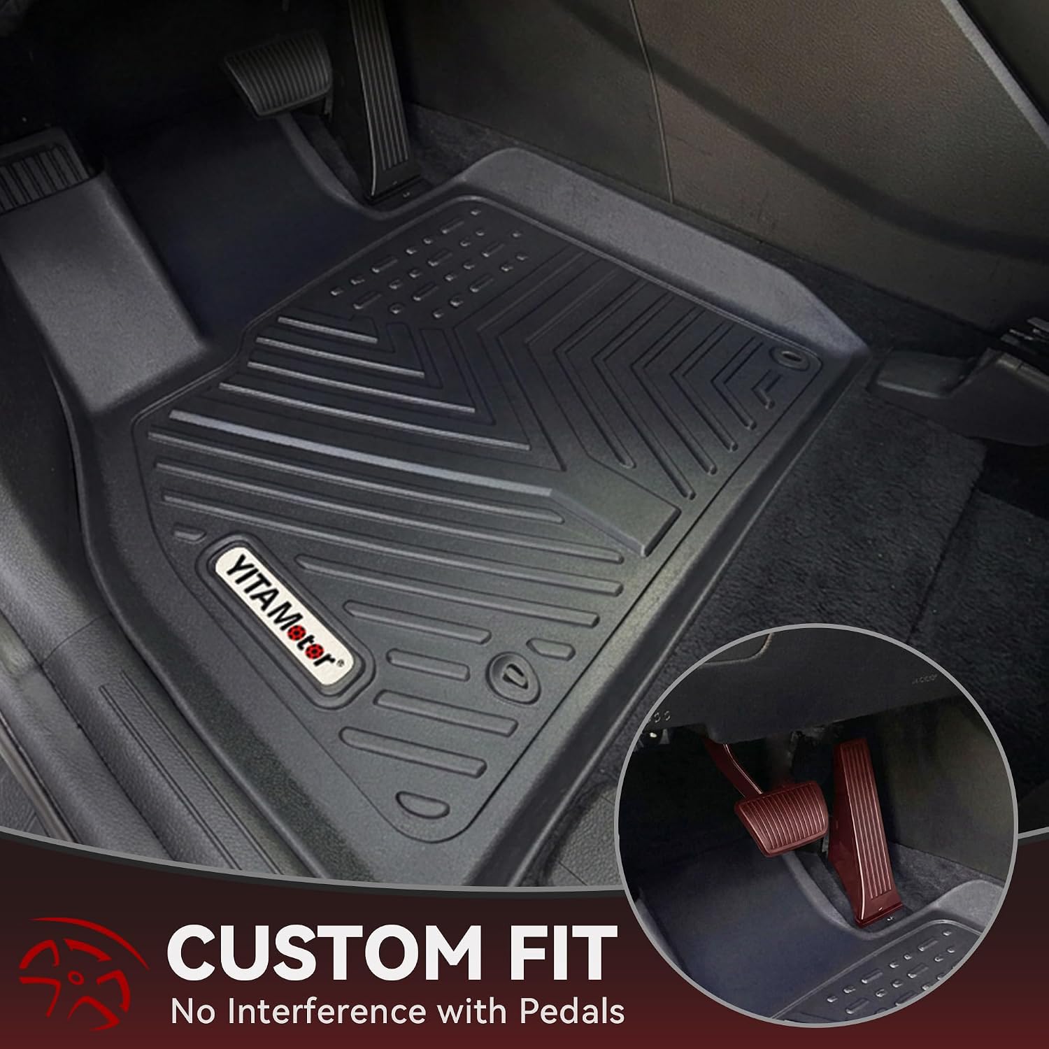 YITAMOTOR Floor Mats for Kia Telluride 2025-2020 7/8 Seater, All Weather TPE Rubber Mat, Custom Fit Kia Telluride Accessories Floor Liners Full Set, 1st & 2nd & 3rd Row & Backrest Mat & Cargo Liner