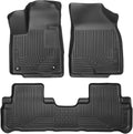 Husky Liners Weatherbeater Floor Mats | Fits 2014-2019 Toyota Highlander (Excludes Hybrid) | Front & 2nd Row, 3-pc Black - 99601