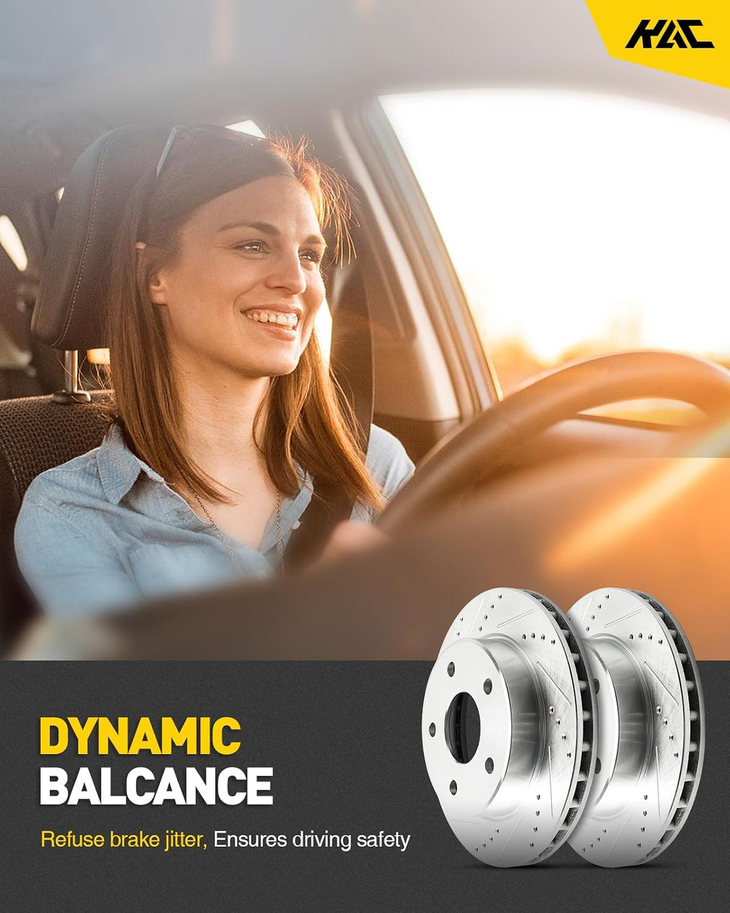 Drilled and Slotted Front Brake Disc Rotors Fit for Expedition Ford 1997-2002 5.4L, Navigator Lincoln 1998-2002 5.4L, Expedition Ford 1997-2002 4.6L, (12.11', 307.8mm), 54080