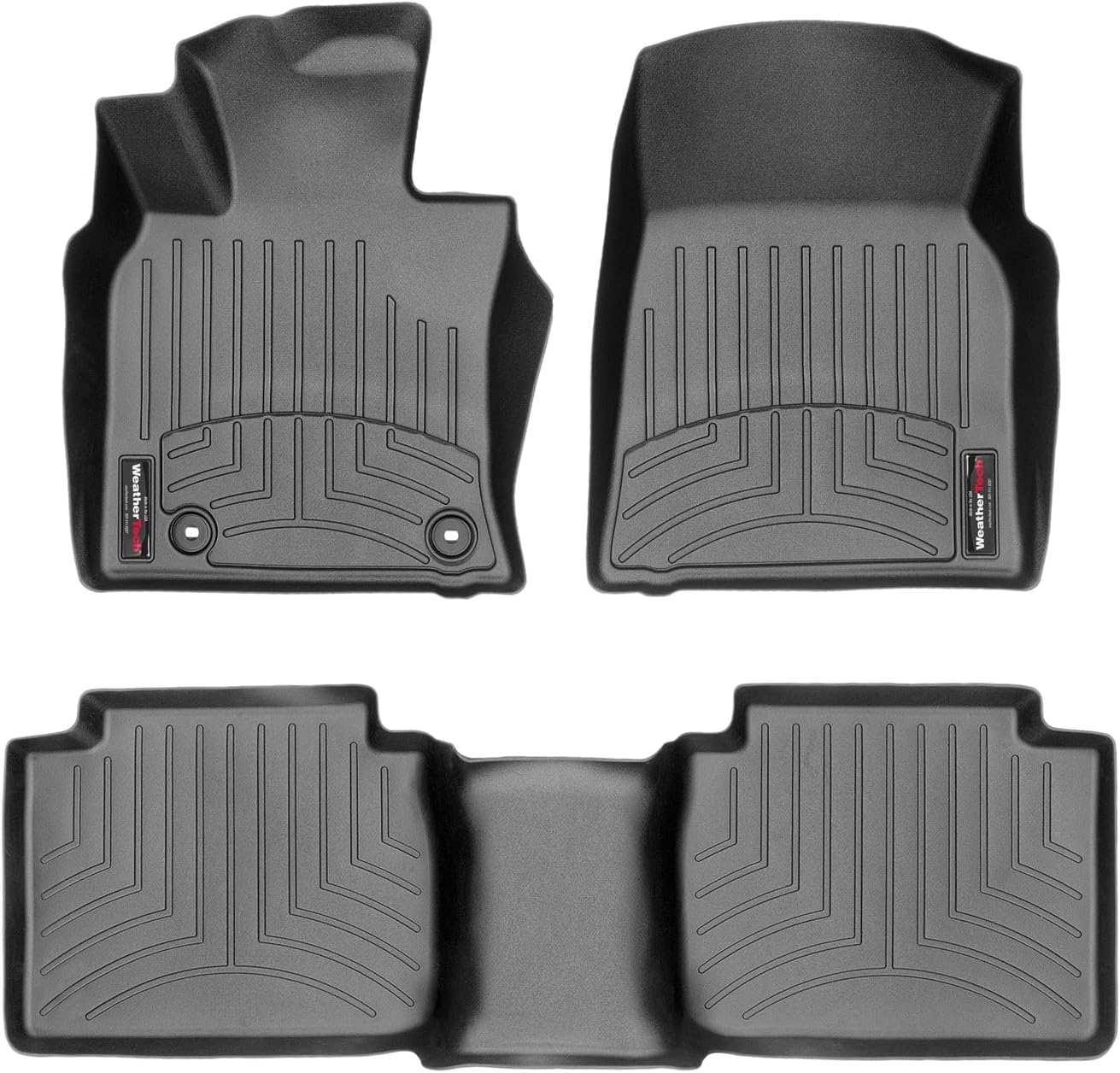 WeatherTech Custom Fit FloorLiners for Toyota Camry, Camry, 1st & 2nd Row (441230-1-2), Black