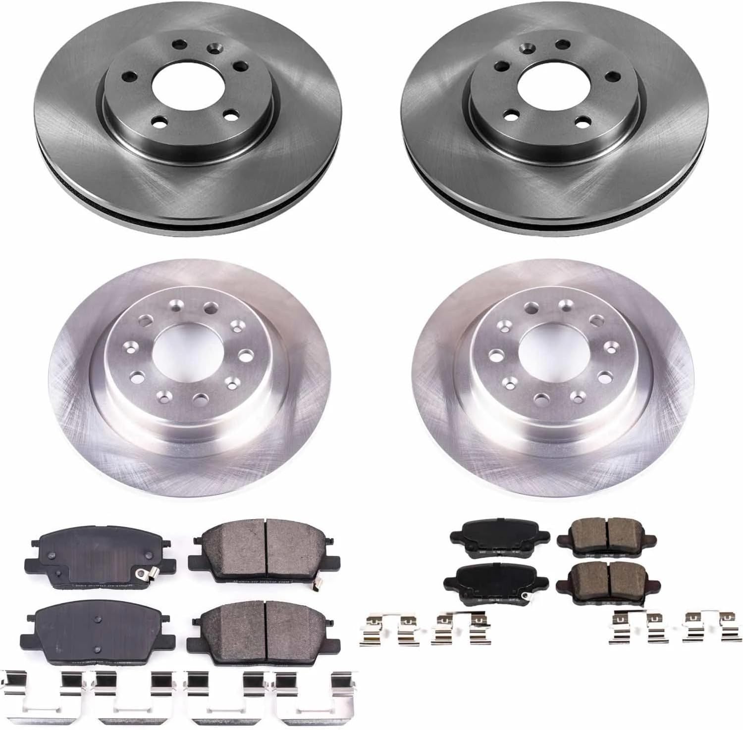 PowerStop Front and Rear Brake Kit for Buick LaCrosse 2019 |Chevrolet Equinox 2018-21 |GMC Terrain 2021 - Z17 Ceramic Brake Pads & Disc Rotors Replacement, KOE7564