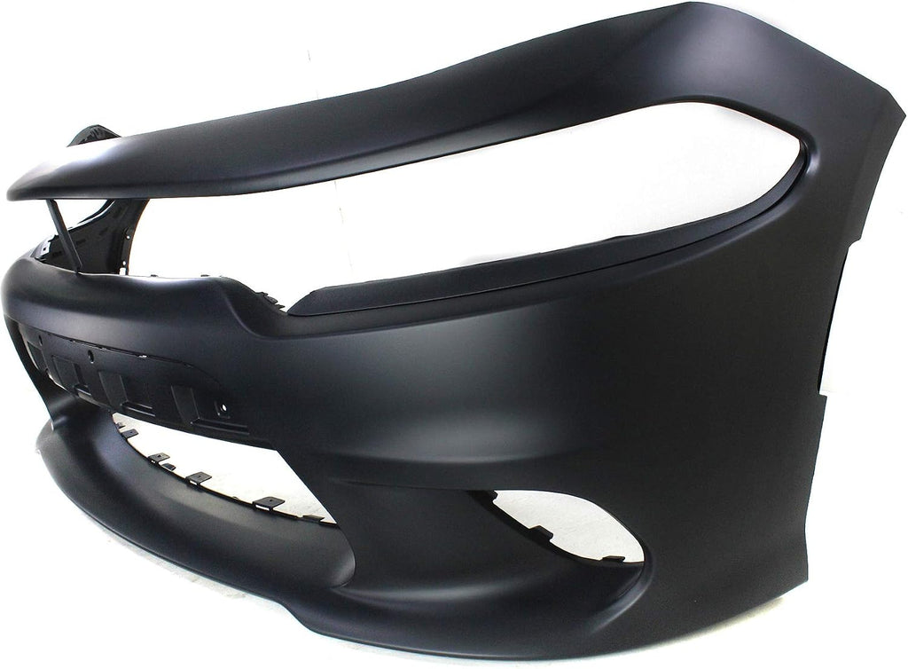 Garage-Pro Front Bumper Cover For Dodge Charger 2015-2023, Primed, For Models with Hood Scoop, Without Widebody, with Elliptical Fog Light Hole, 2023 Dodge Charger Accessories