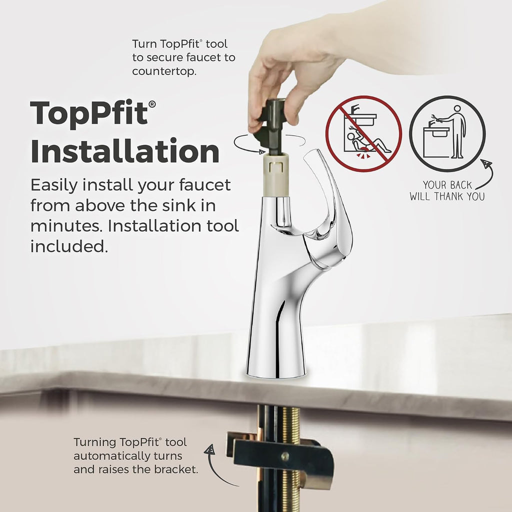Pfister Talega Pull-Down Kitchen Faucet with Sprayer in Polished Chrome - Single Handle High Arc Kitchen Sink Faucet with 3 Water Settings, 360° Swivel Spout and MagnePfit Docking F5297TEC