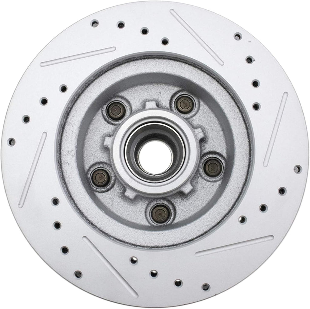 TRQ Performance Front Brake Pad & Rotor Set Ceramic Coated Rotors for 73-78 Buick Century Regal Skylark Chevrolet El Camino Monte Carlo Oldsmobile Cutlass Pontiac Firebird Grand Am Grand Prix