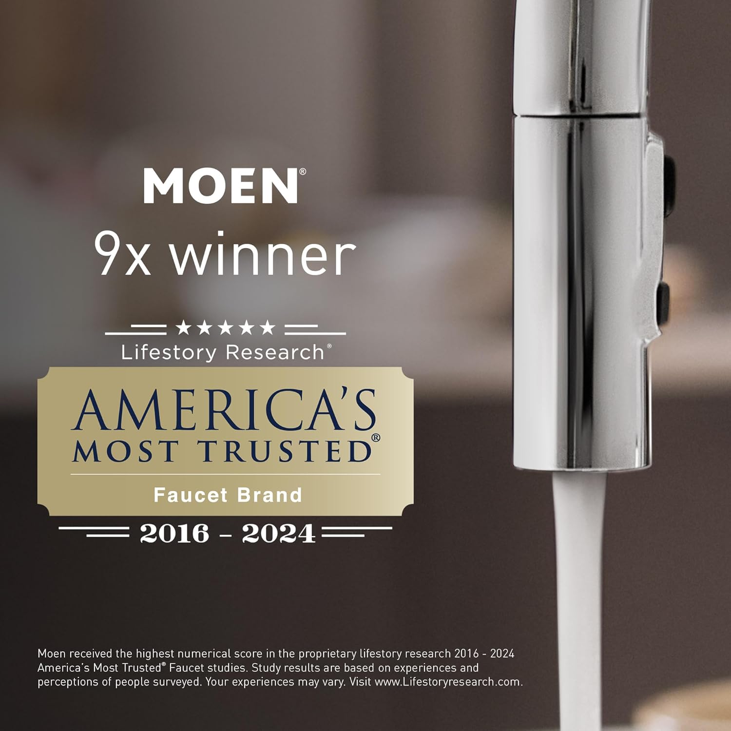 Moen 6399EPBG One-Function 3-5/8' Diameter Round Spray Head, Brushed Gold