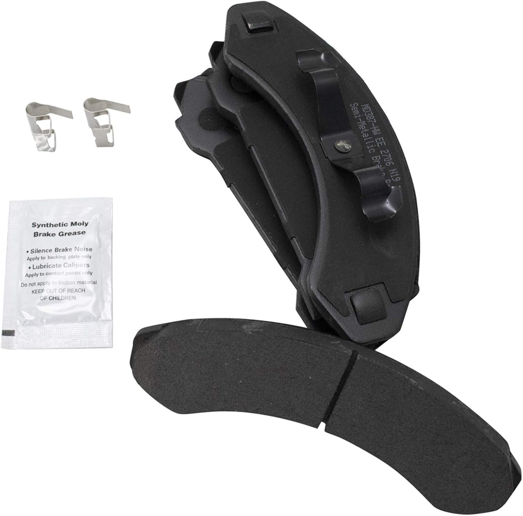 TRQ Front Brake Pad and Rotor Set Semi Metallic Rotors 10.28 in for 1987-1997 Ford Aerostar 1983-1994 Ranger 1994 Mazda B2300 B3000 B4000