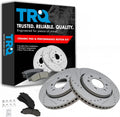 TRQ Performance Front Brake Pad and Rotor Set Ceramic G Coated Vented Rotors Compatible with 2010-2017 Ford Expedition F-150 Lincoln Navigator