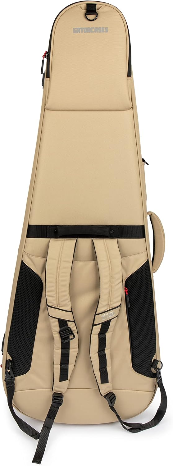 Gator Cases ICON Series Premium Weather Resistant Gig Bag for Acoustic Guitars with TSA Luggage Lock-Friendly Zipper Pulls; Khaki (G-ICONDREAD-KHK)