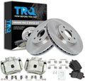 TRQ Front Brake Pad and Rotor Set Semi Metallic Vented Rotors Calipers Compatible with 2005-2007 Chevrolet Cobalt 2008-2010 HHR 2007-2008 Pontiac G5 2005 Saturn Ion