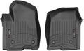 WeatherTech Custom Fit FloorLiners for GMC Sierra 1500, Silverado 2500HD/3500HD, Silverado 2500HD/3500HD - 1st Row (4414361), Black