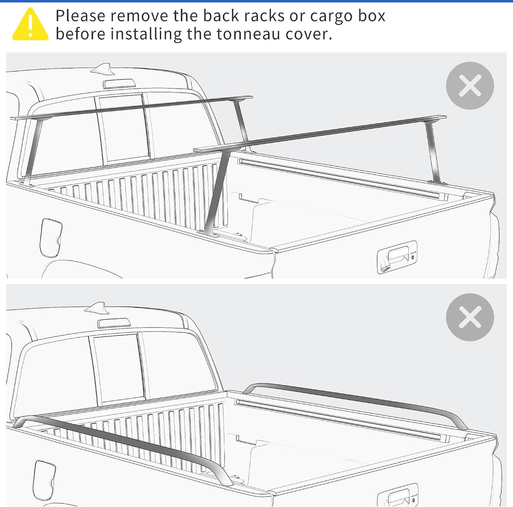 oEdRo Tri-Fold Truck Bed Soft Tonneau Cover Compatible with 2019-2026 Chevy Silverado 1500 / GMC Sierra 1500 New Body Style, Fleetside 5.8 Feet Bed w/o Multi-Flex Tailgate