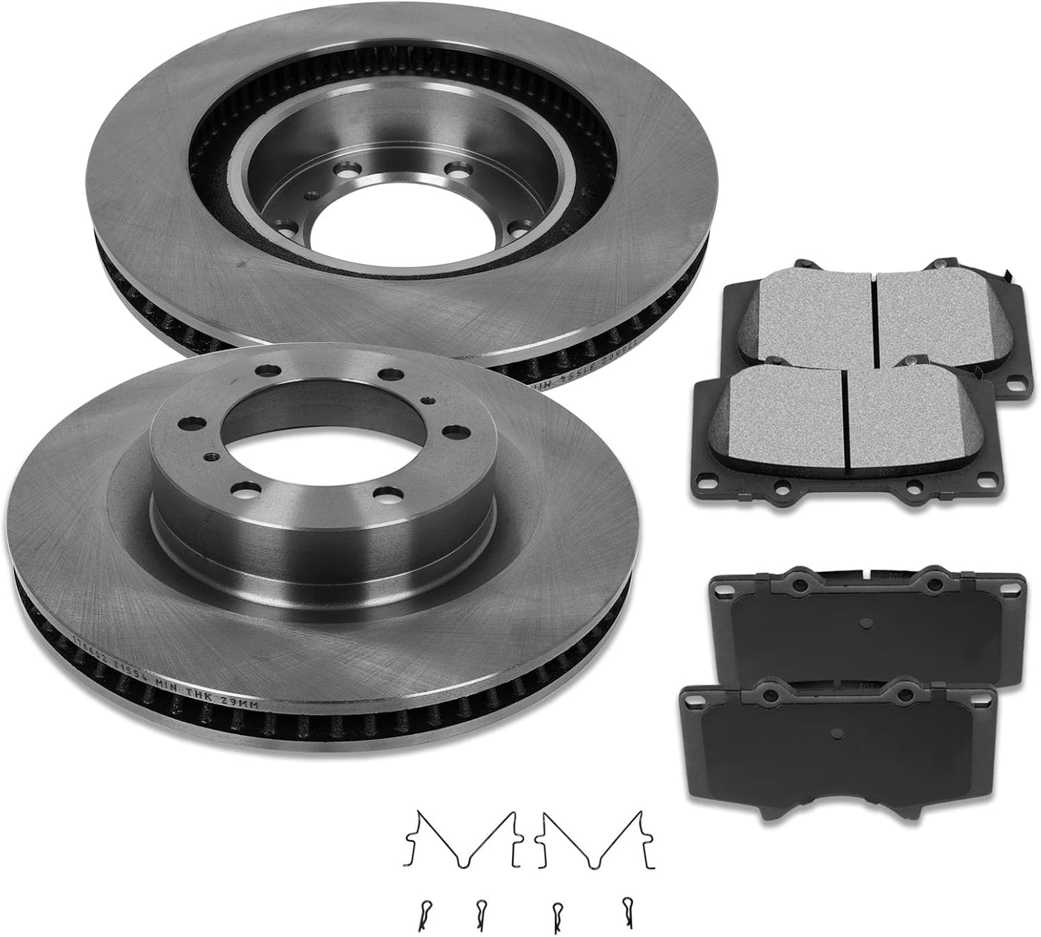 SCITOO Front 13.31' Brake Pads and Rotors Kits Fit For Lexus GX460 2010-2019,For Toyota For 4runner 2010-2020