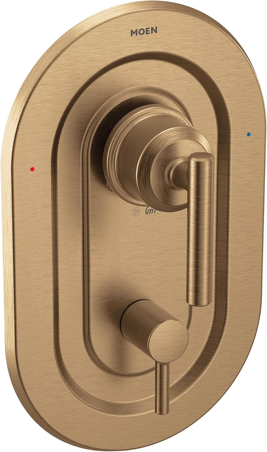 Moen Gibson Bronzed Gold Posi-Temp Dual Shower Handle with Built-in 3-Function Transfer Trim Kit, Valve Required, T2900BZG
