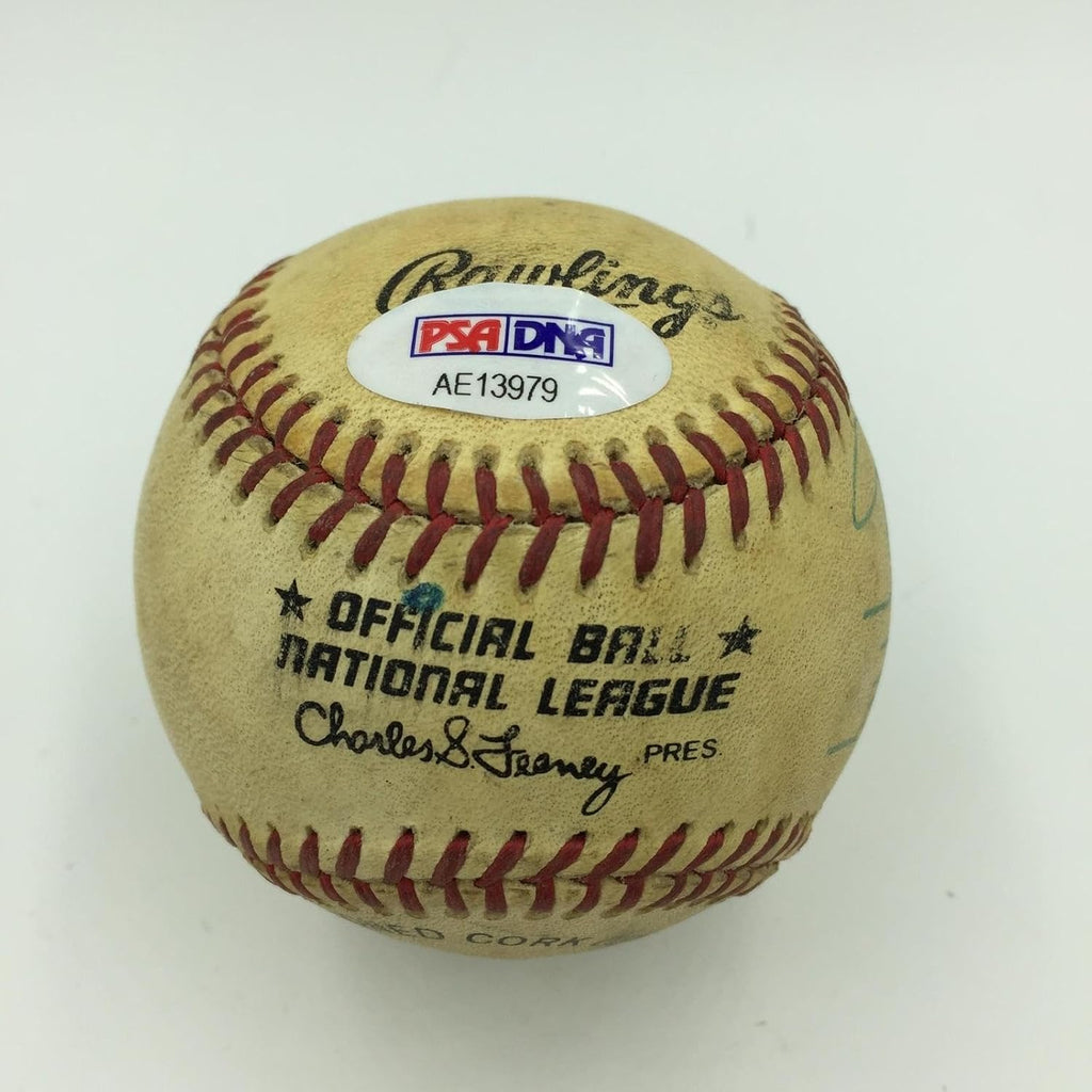 Johnny Ray Signed Actual Game Used Home Run Baseball From June 14, 1987 PSA DNA - MLB Game Used Baseballs