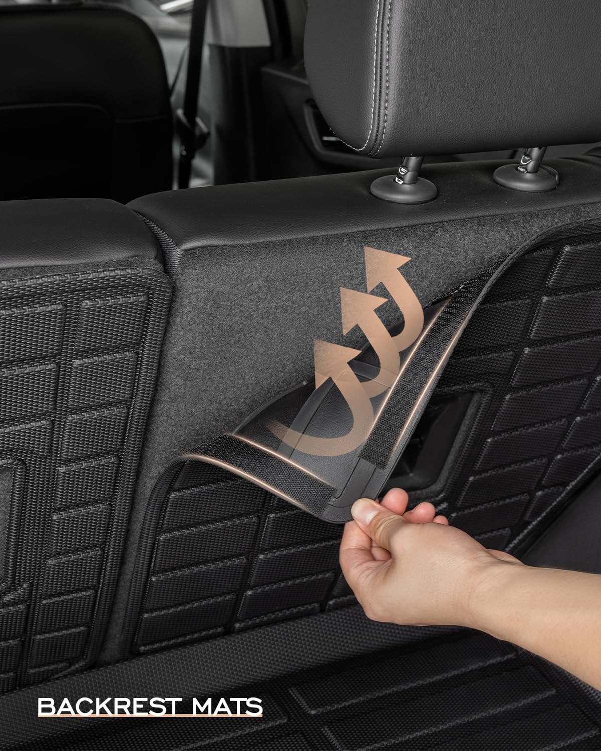for Chevy Equinox for GMC Terrain Floor Mats & Cargo Liners 2018-2024,All Weather Floor Mats for Chevy Equinox Trunk Mats Rear Backrest Mats Accessories 2024 2023 2022 2021 2020 2019 2018 (6PCS)