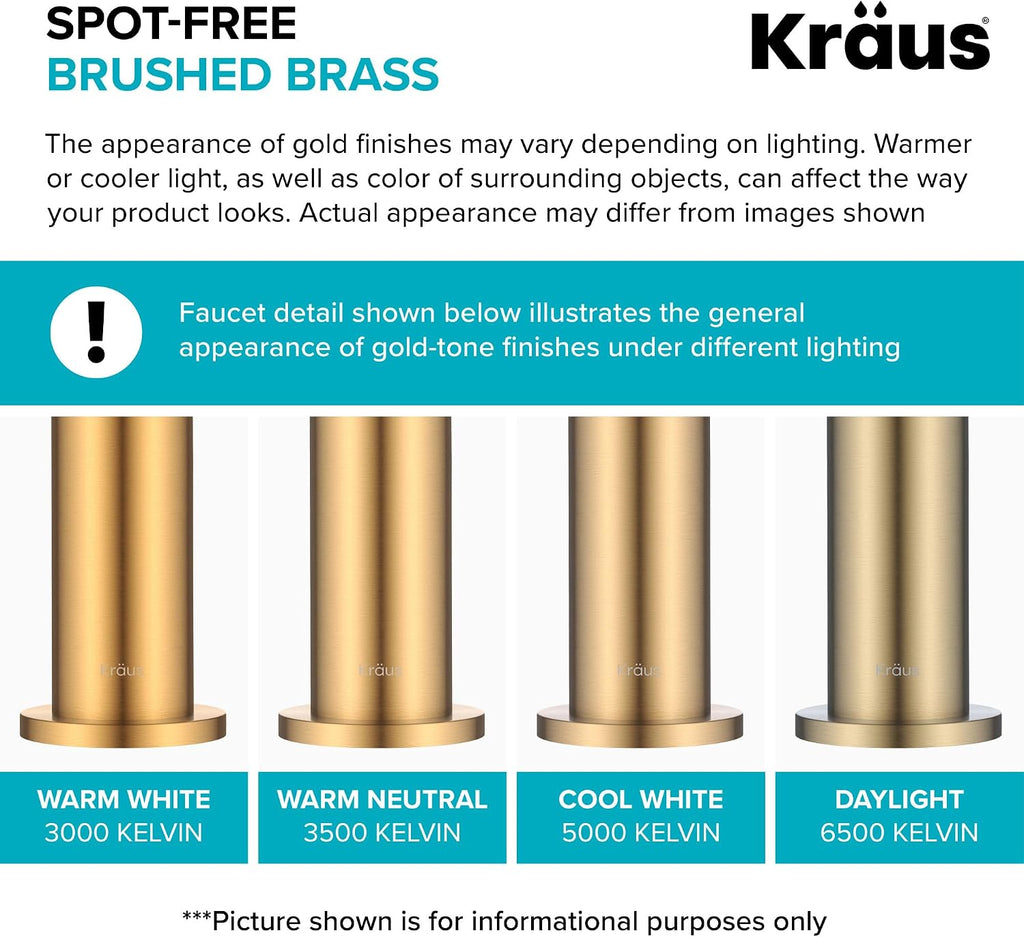 KRAUS Purita 2-Stage Under-Sink Filtration System with Single Handle Drinking Water Filter Faucet in Brushed Brass, FS-1001-FF-100BB