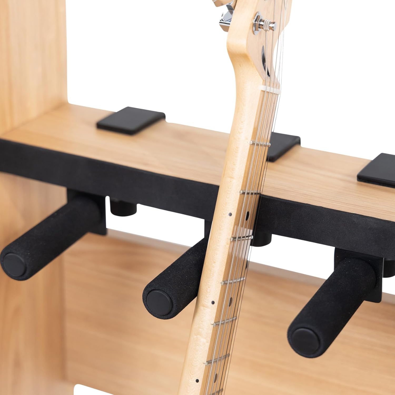 Gator Frameworks Elite Series 5 to 7-Space Guitar & Instrument Case Combo Rack, Natural Maple Matte Finish (GFW-ELITEGTR5RK-MPL)