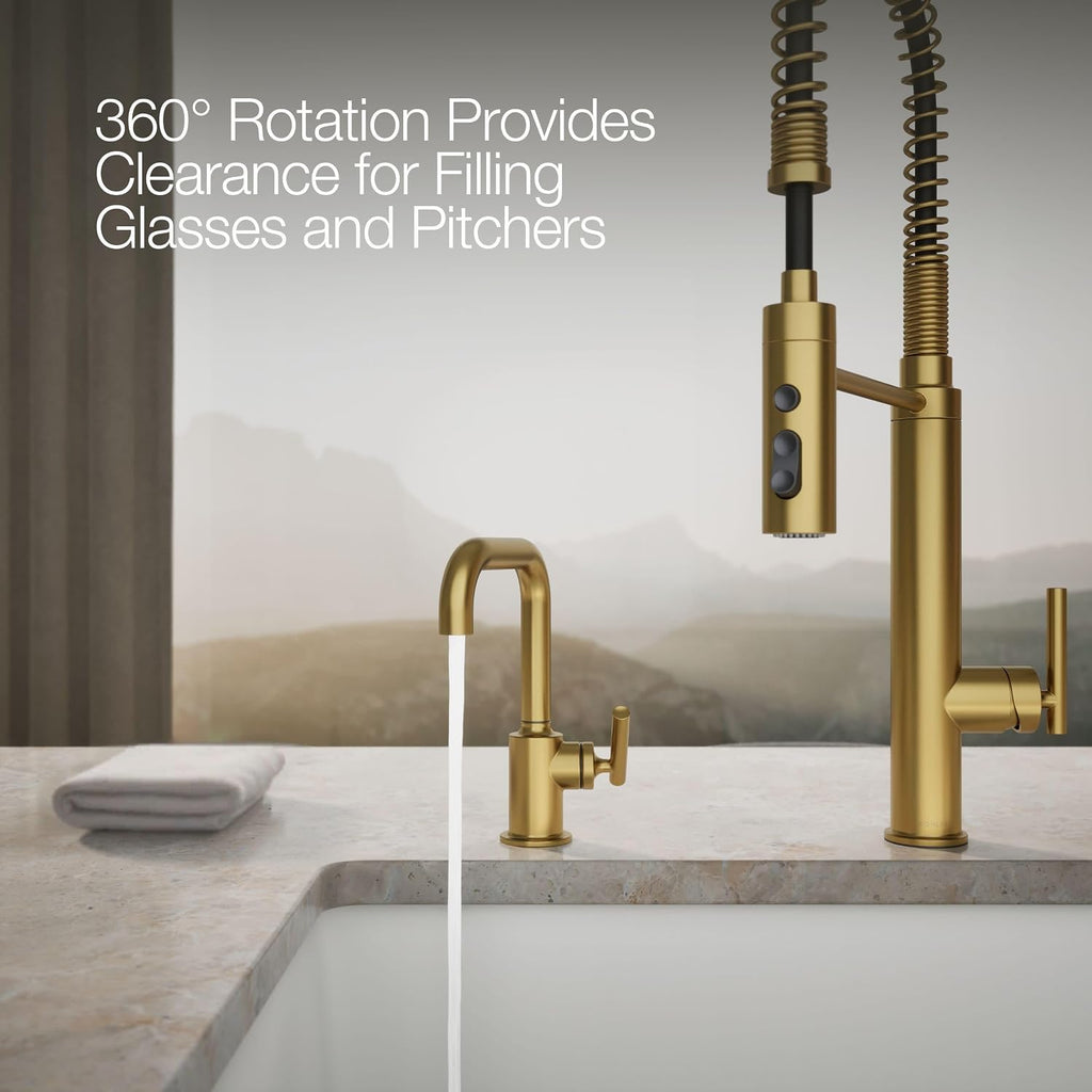 Kohler K-24077-2MB Purist Beverage Faucet, Vibrant Brushed Moderne Brass