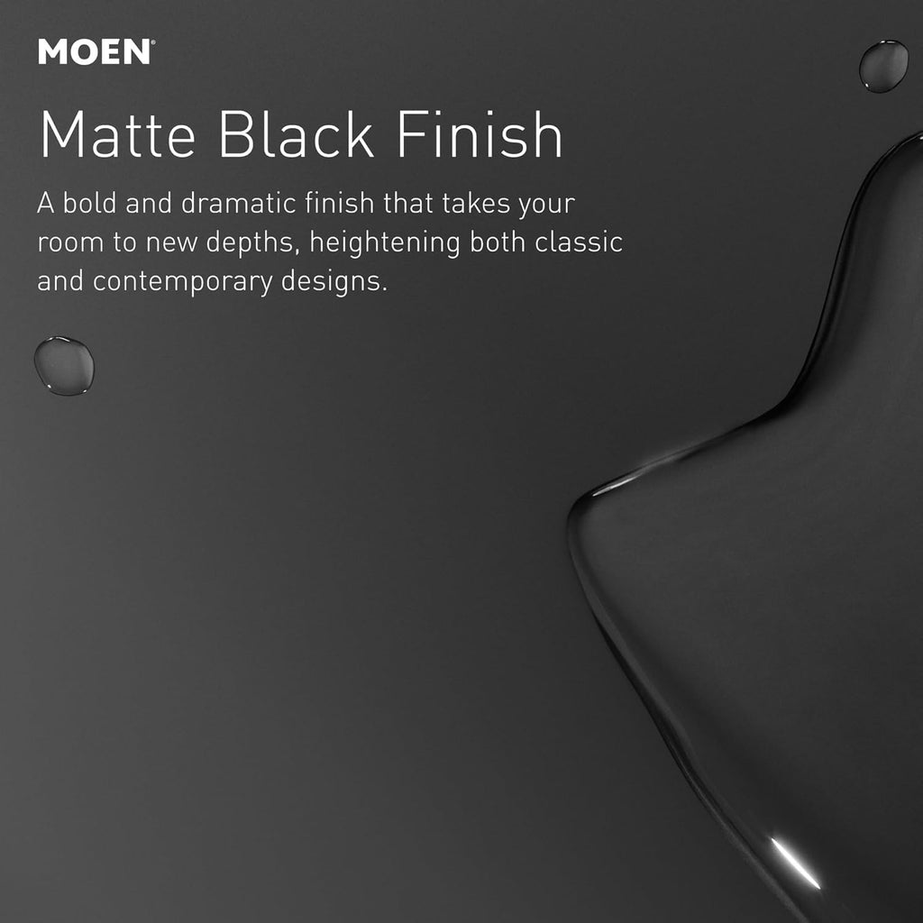 Moen Engage Magnetix Six-Function 5.5-Inch Handheld Showerhead with Magnetic Docking System, Matte Black, 3662EPBL