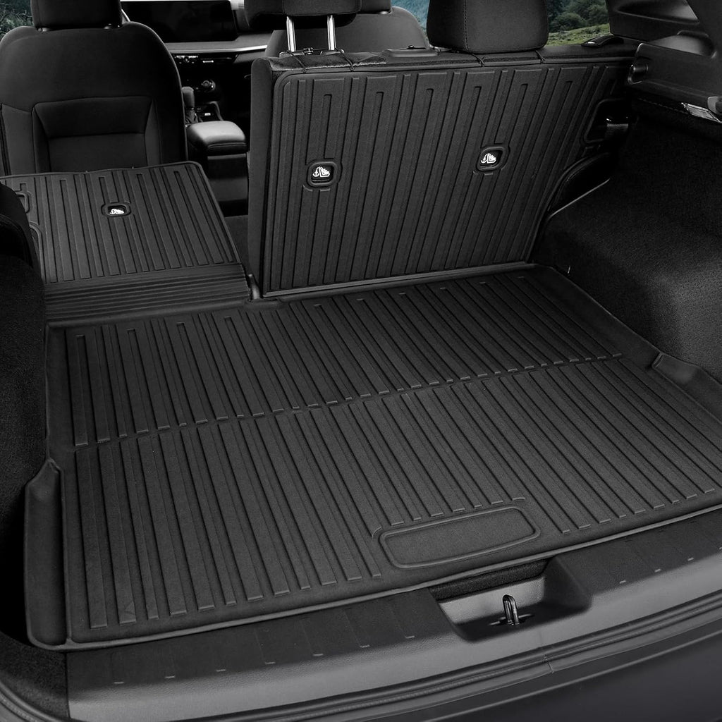 Floor Mats for Nissan Kicks 2025-2026, All Weather Floor Mats Trunk Cargo Liner and Door Sill Guards Accessories, Full Coverage Set (Fit for FWD/AWD)