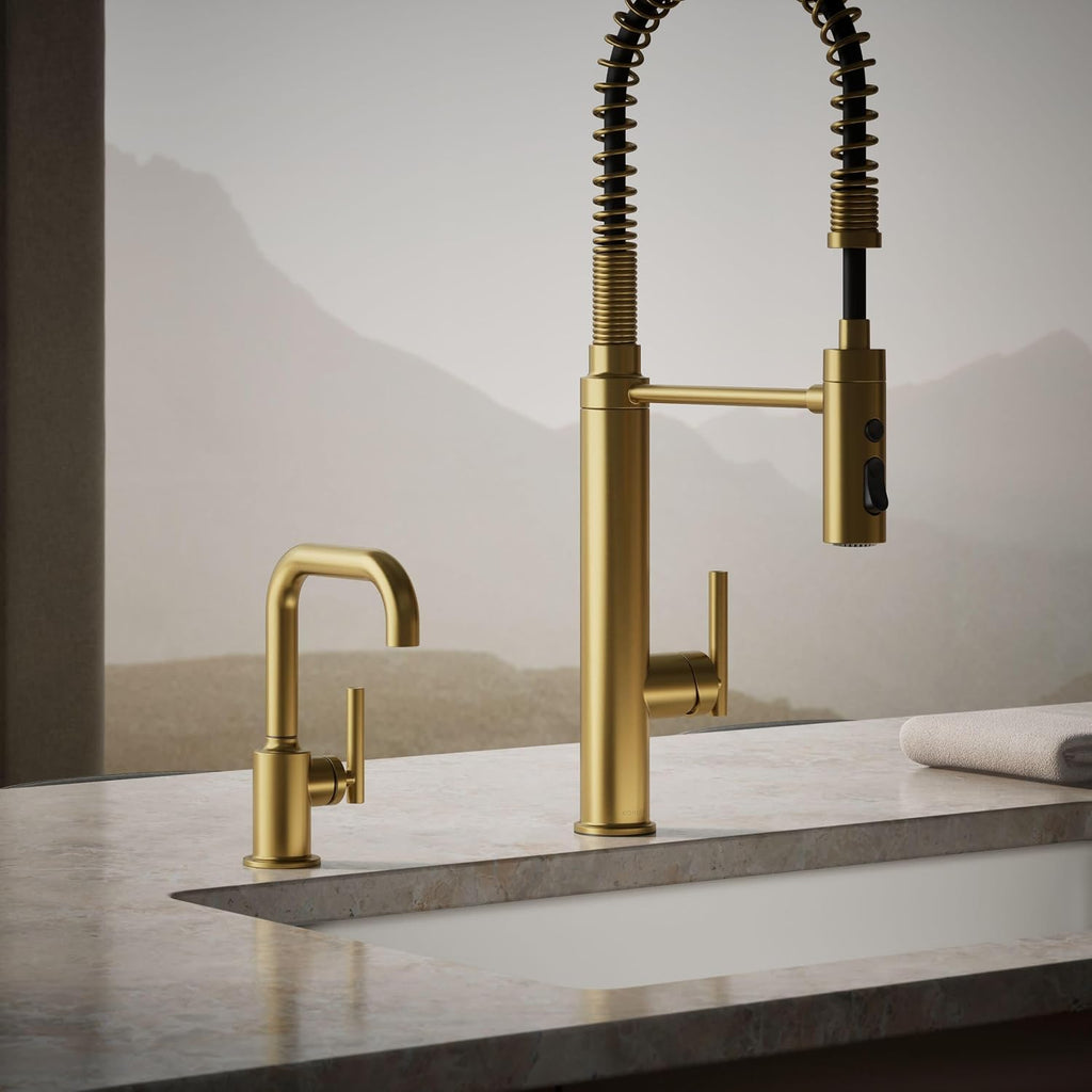 Kohler K-24077-2MB Purist Beverage Faucet, Vibrant Brushed Moderne Brass