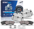 Detroit Axle - Front Disc Calipers + Ceramic Brake Pads Replacement for 2006-2012 Ford Fusion Mazda 6 Lincoln MKZ Mercury Milan - 4pc Set