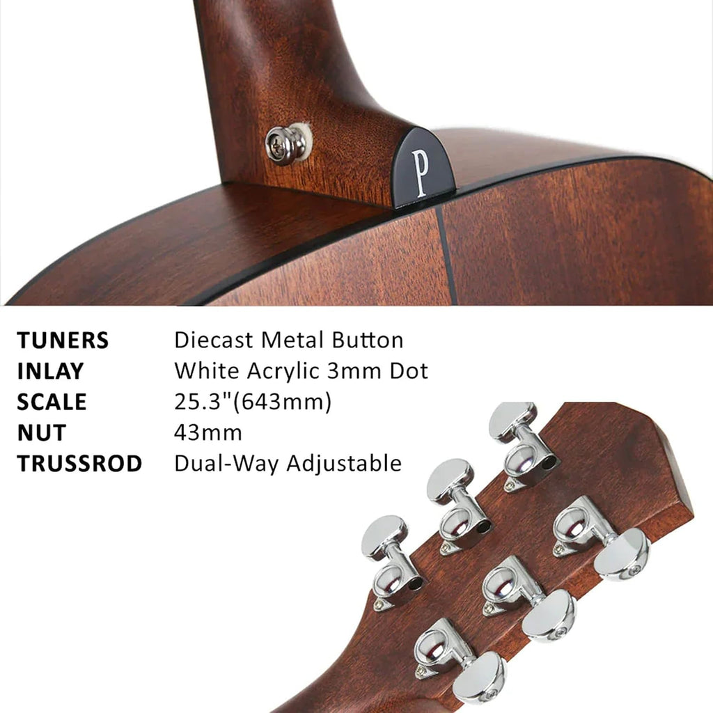 Parkwood S22M OM Body Acoustic Guitar - Mahogany