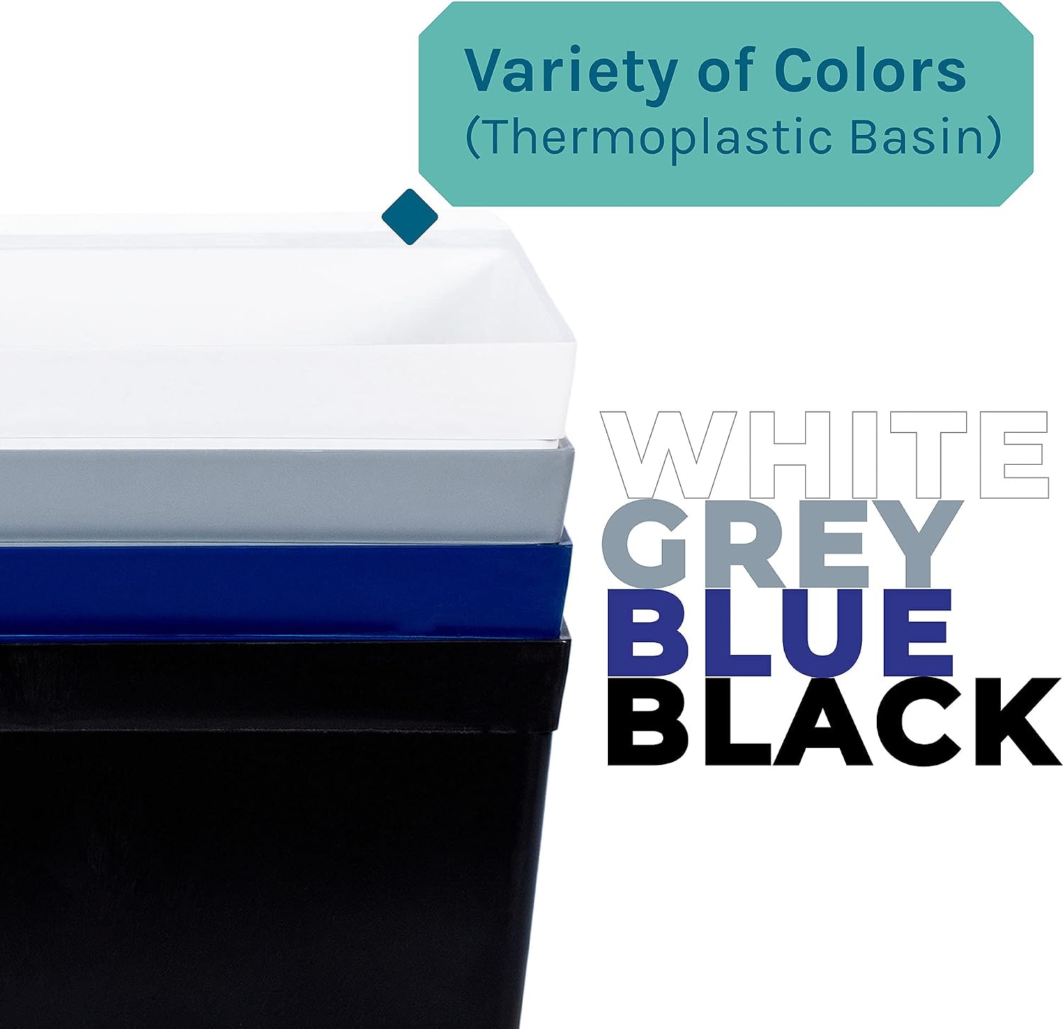19 Gallon Utility Sink Laundry Tub by JS Jackson Supplies with Adjustable Metal Legs, Ideal for Laundry room, Basement, or Garage Workshop. Heavy Duty Shop Sink. No Faucet Included (Black)