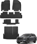 Auxko All Weather Floor Mats Cargo Mat Back Seat Mat Fit for Nissan Pathfinder 7&8 Seat 2026 2025-2022 TPE Floor Liner Trunk Mat Pathfinder Accessories All Season Odorless Anti-Slip Black