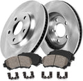 Callahan Brake Parts Front Brake Kit For Hyundai Santa Fe 2019-2020 [Model Specific] Replacement Brake Rotors with Ceramic Brake Pads
