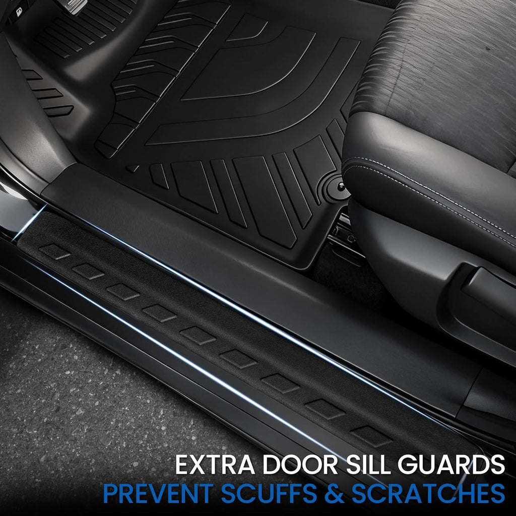 Floor Mats Set for Nissan Rogue 2014-2020 (Not for Sport/Select/Hybrid/7-Seat), All Weather TPE Backrest Mat Trunk Mat Cargo Liner Door Sill Guards Accessories(for Nissan Rogue | 2014-2020)
