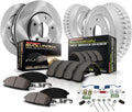 Power Stop KOE15231DK Autospecialty Front and Rear Replacement Brake Kit-OE Brake Drums & Ceramic Brake Pads For 2005-2022 Toyota Tacoma [6 Lug Models]