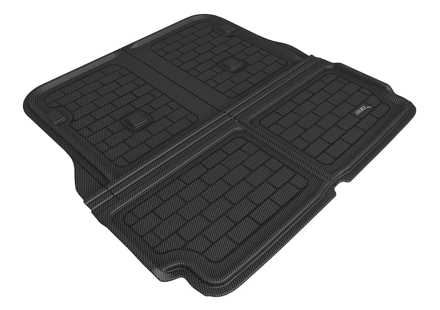3D MAXpider Custom Fit Kagu Cargo Liner (Black) Compatible with Tesla Model X 6-Seat & 7-Seat 2016-2021 (w/o Center Console) - Cargo Liner (Fits Behind R2 ; R3 Seatbacks Must Be Folded Down)
