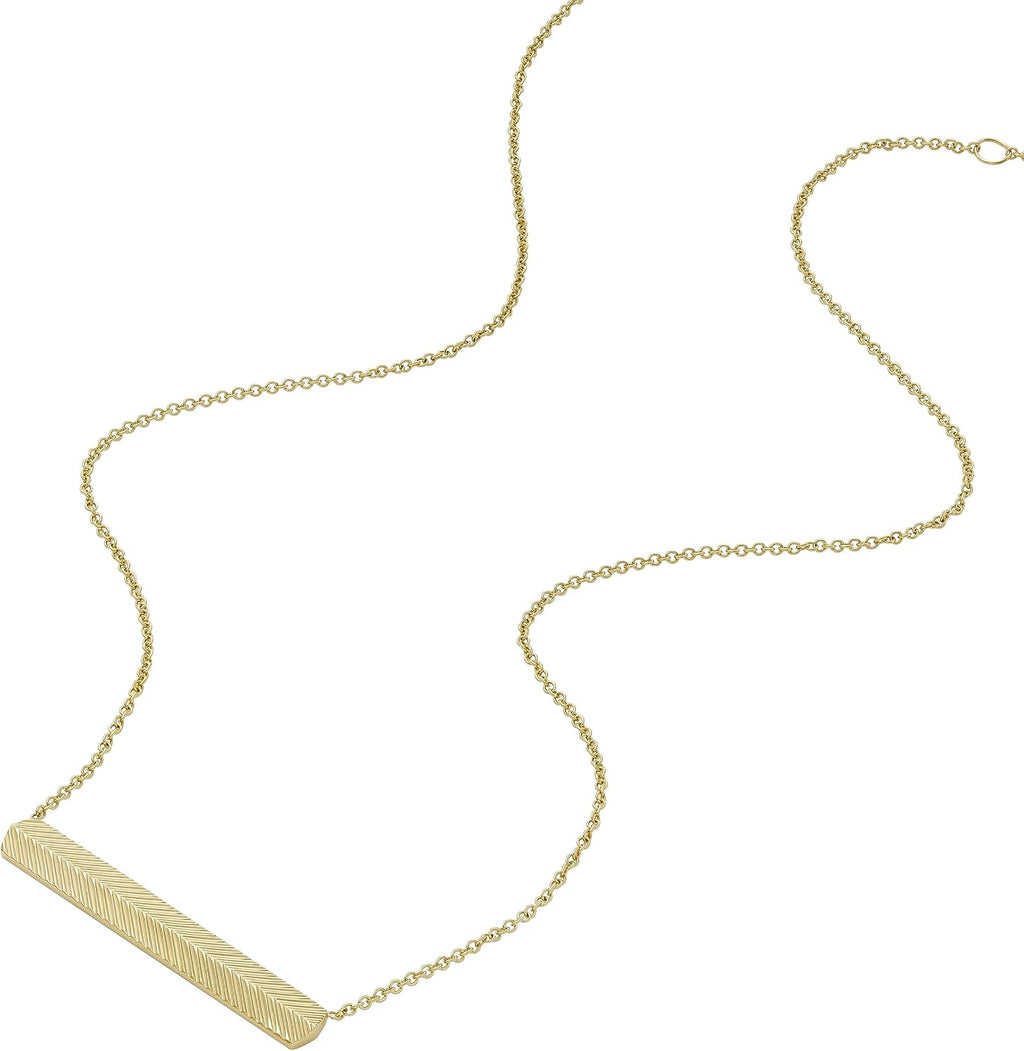Fossil Women's Gold-Tone Stainless Steel Pendant Chain Necklace for Women