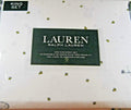 Lauren Ralph Lauren 4 Piece King Size Sheet Set Bumblebees,Flowers and Hives 100% Cotton