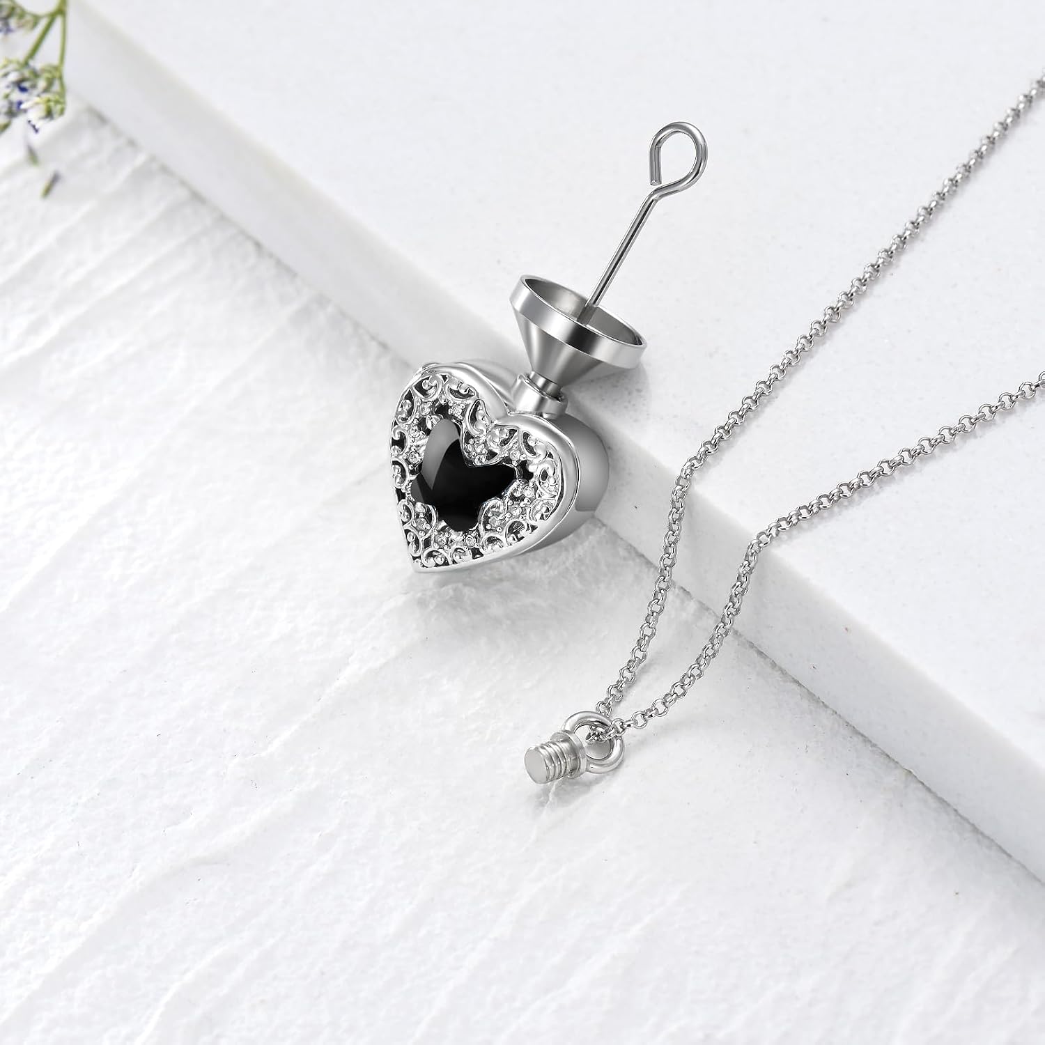 Dorunmo Personalized Heart Urn Locket Necklace for Ashes and Pictures 925 Sterling Silver Customized Locket Memorial Keepsake Cremation Jewelry for Ashes for Women Men Keep Someone Near to You