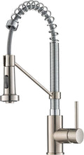 KRAUS Bolden Commercial Style 2-Function Single Handle Pull Down Kitchen Faucet in Spot-Free Stainless Steel/Chrome, KPF-1610SFSCH (Pack of 1)