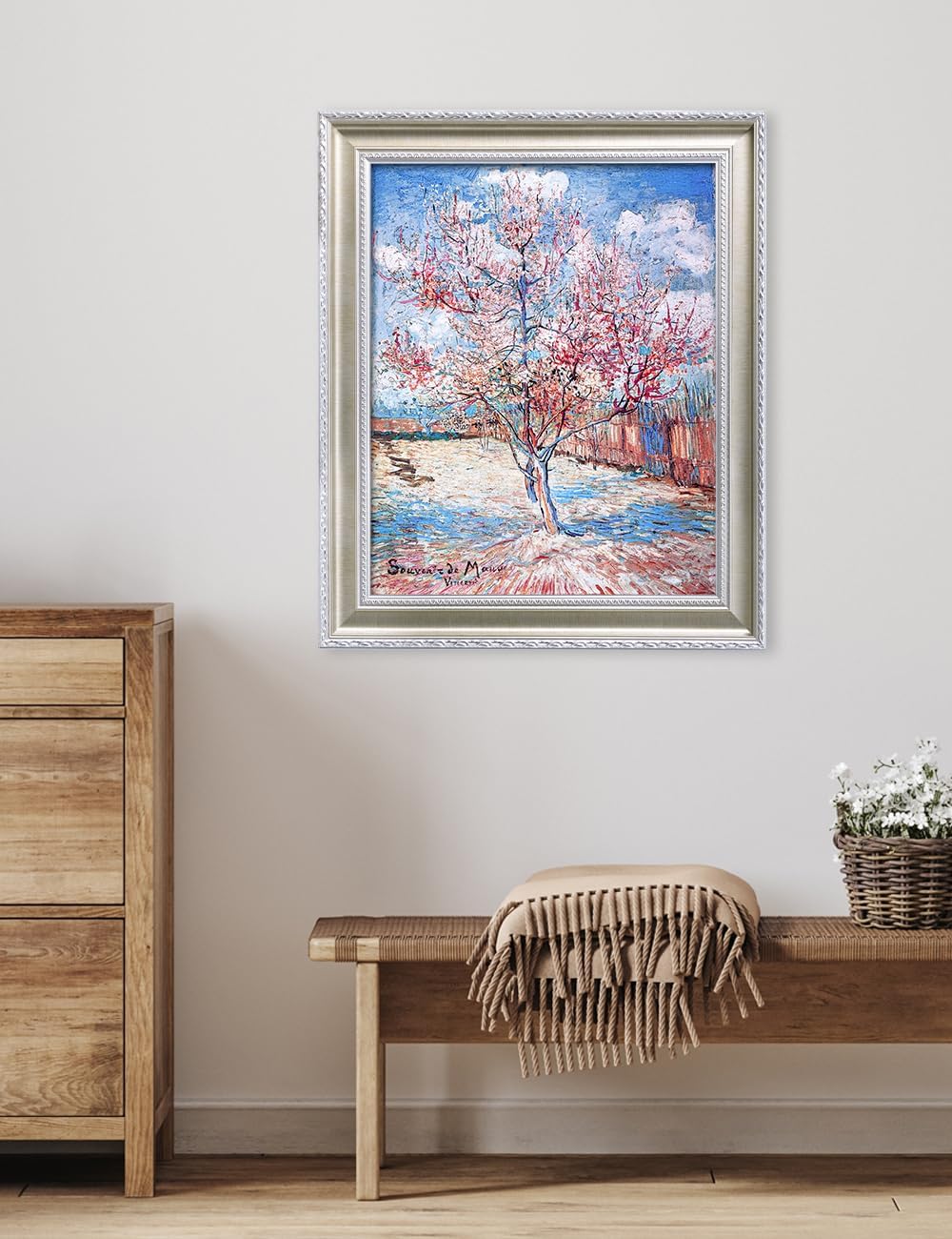 IPIC - Vincent Van Gogh's Reminiscence of Mauve, Classic World Art Reproduction. Giclee Prints on Acid Free Cotton Canvas with Solid Wood Frame, Total size: W 24.8' x H 20.8'