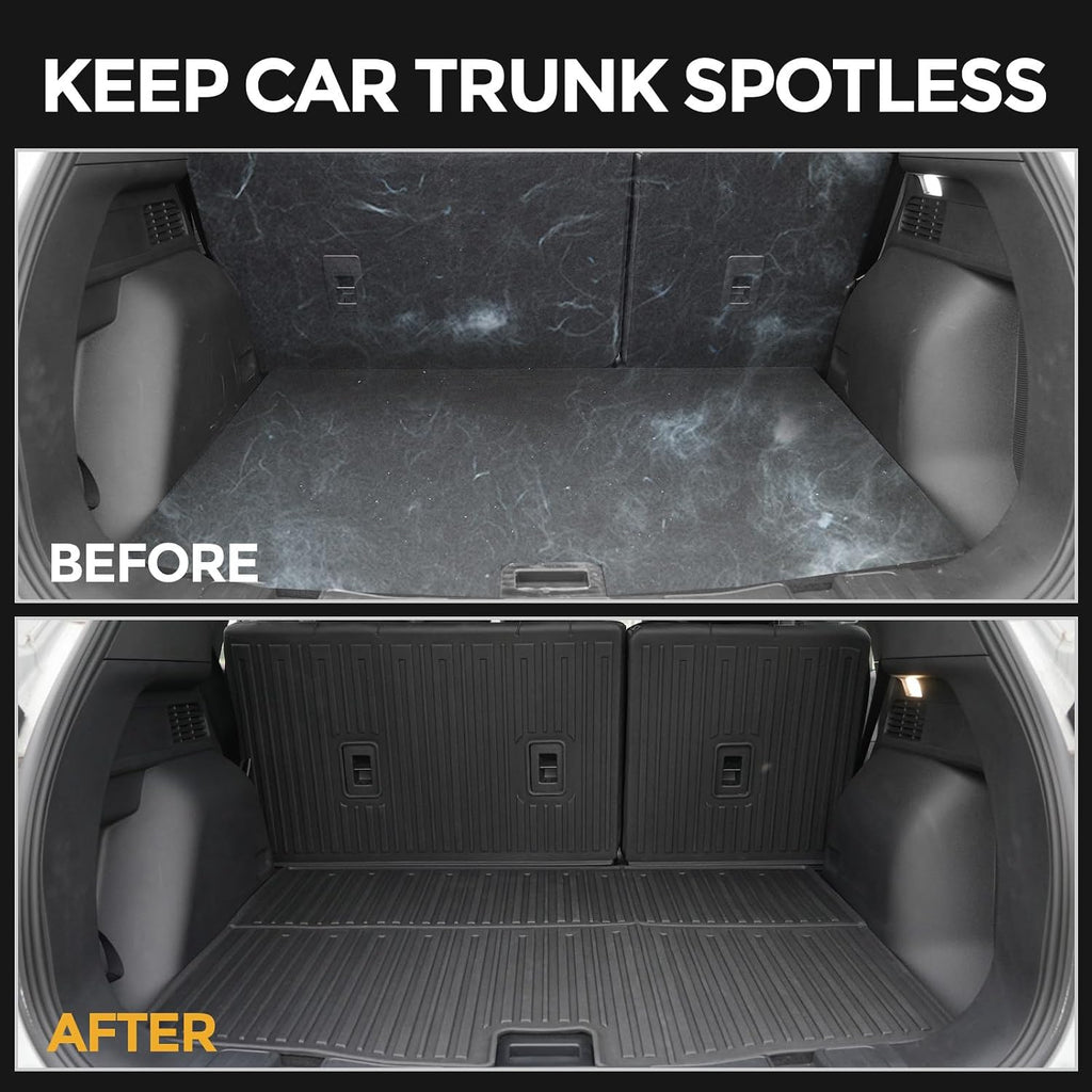 Floor Mats for Ford Escape 2020-2026, All Weather Floor Mats Trunk Cargo Liner with Backrest Protectors and Door Sill Guards Accessories, Full Coverage Set (Not fit Hybrid Model)