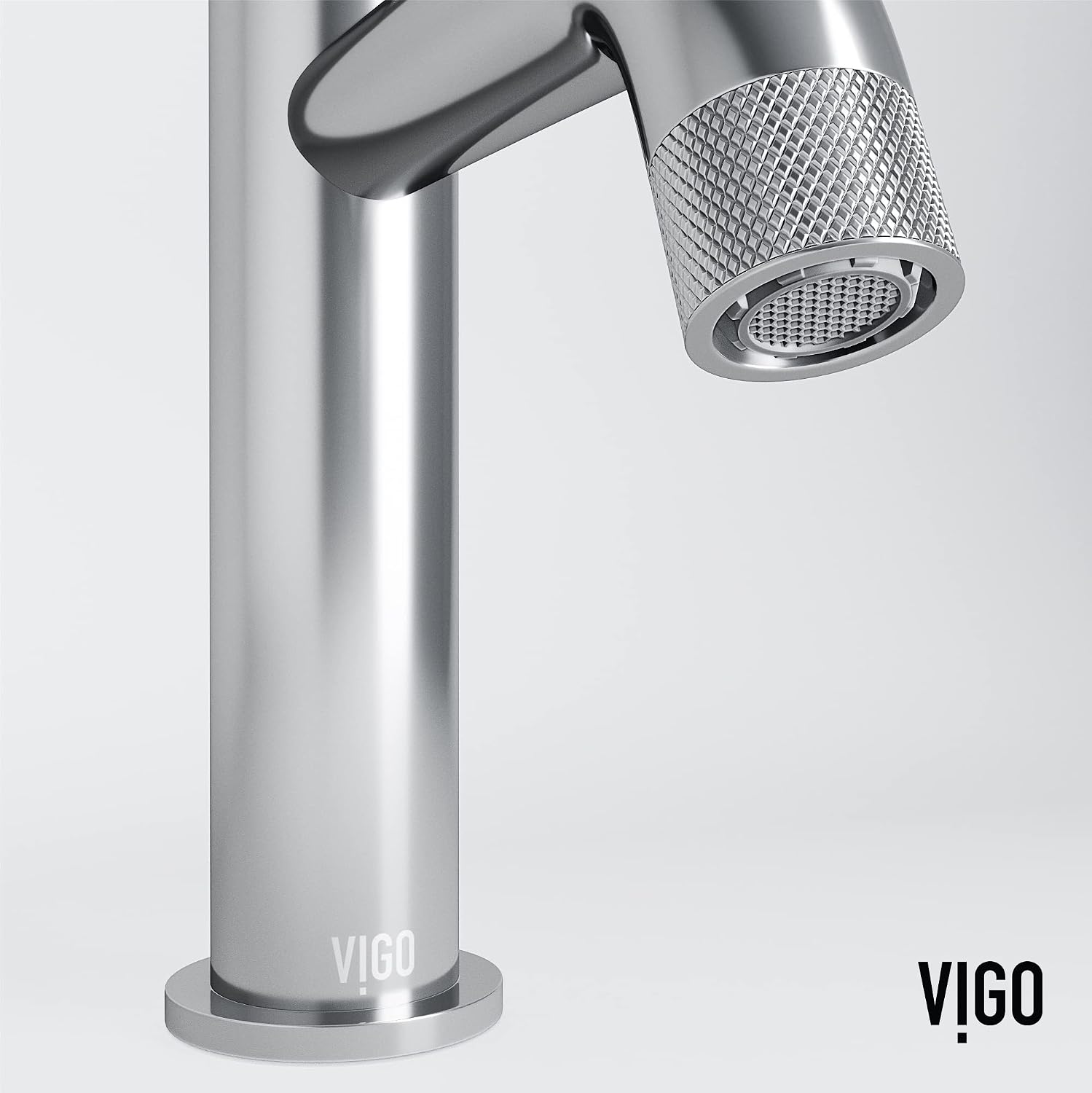 VIGO Apollo Single-Handle Single-Hole Mount Bathroom Sink Faucet, 8-Inch, Chrome, Modern Design, Solid Brass, 1.2 GPM WaterSense & Ceramic Disc Valve, Corrosion-Resistant