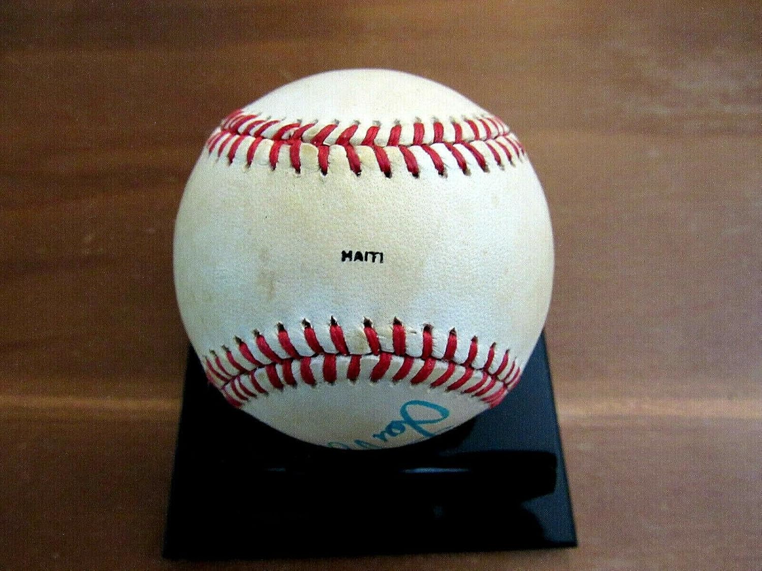 Lou Brock Cardinals Cubs Hof Signed Auto Vintage Era Game Used Onl Baseball Jsa - MLB Game Used Baseballs