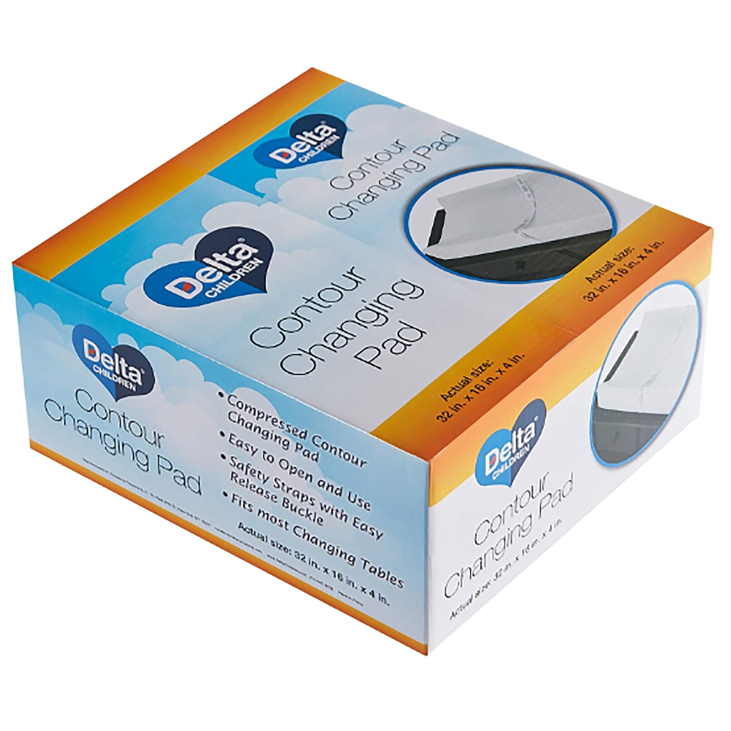 Delta Children Foam Contoured Changing Pad with Waterproof Cover,(Pack of 12)